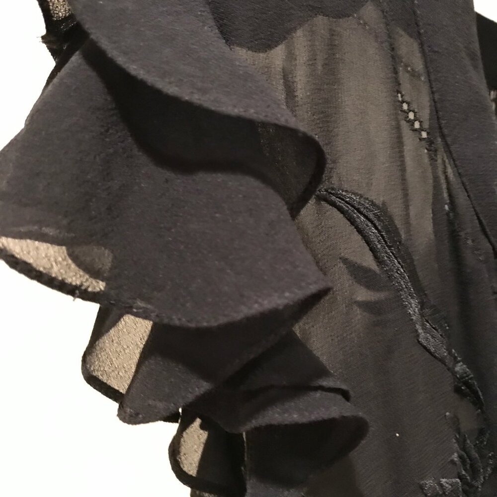 Temperly London Black Sheer Dress, Size 8 - Picture 10 of 16